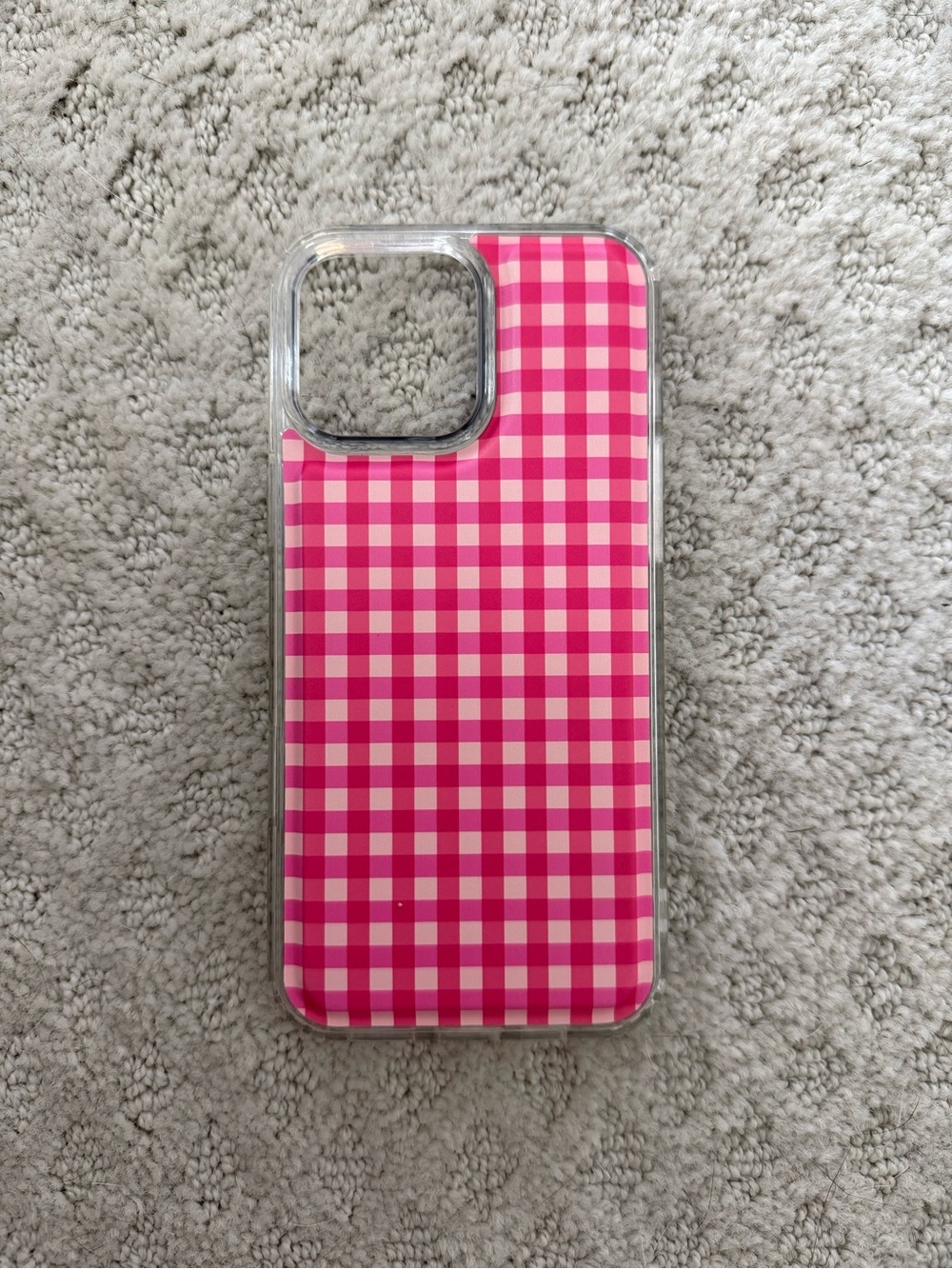 Walli Pink Gingham Phone Case - iPhone 16 Pro Max